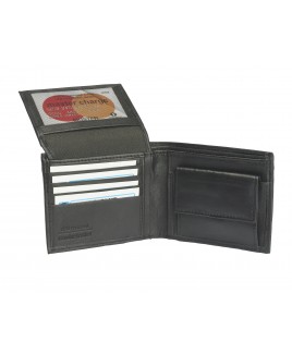 RFID - Sheep Nappa Notecase with Inner Zip, Coin Pocket & Flap